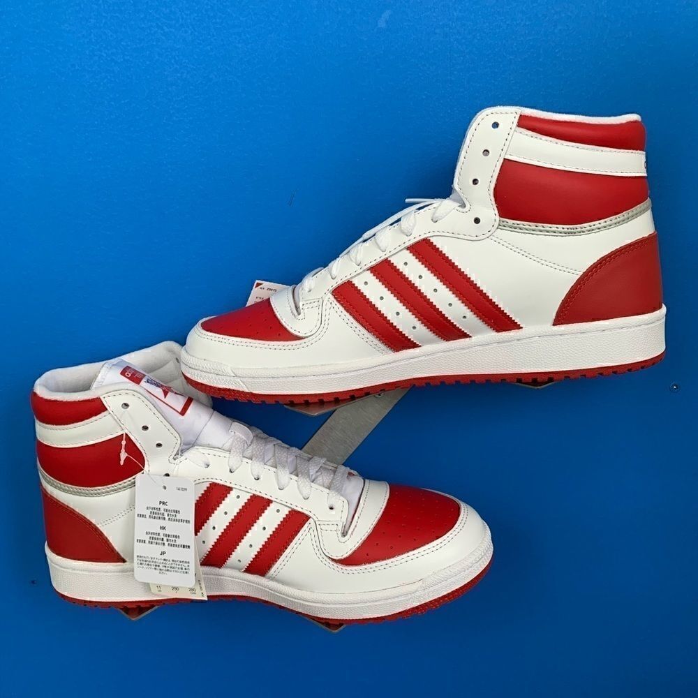 adidas Top Ten RB White Scarlet Red FV4925 Men's Basketball Sneakers Size 11 - Picture 1 of 12
